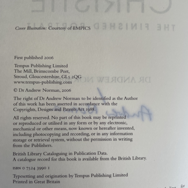 andrew norman agatha christie signed first 3