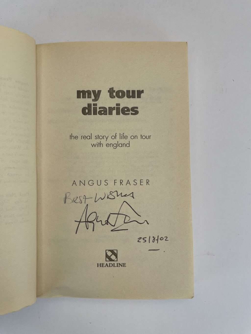 angus fraser my tour diary signed first ed2