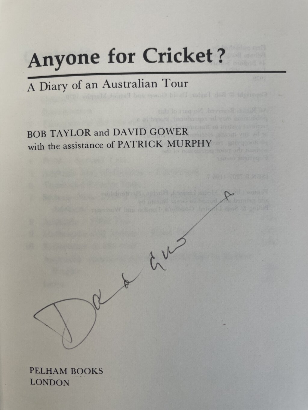 anyone for cricket signed first2