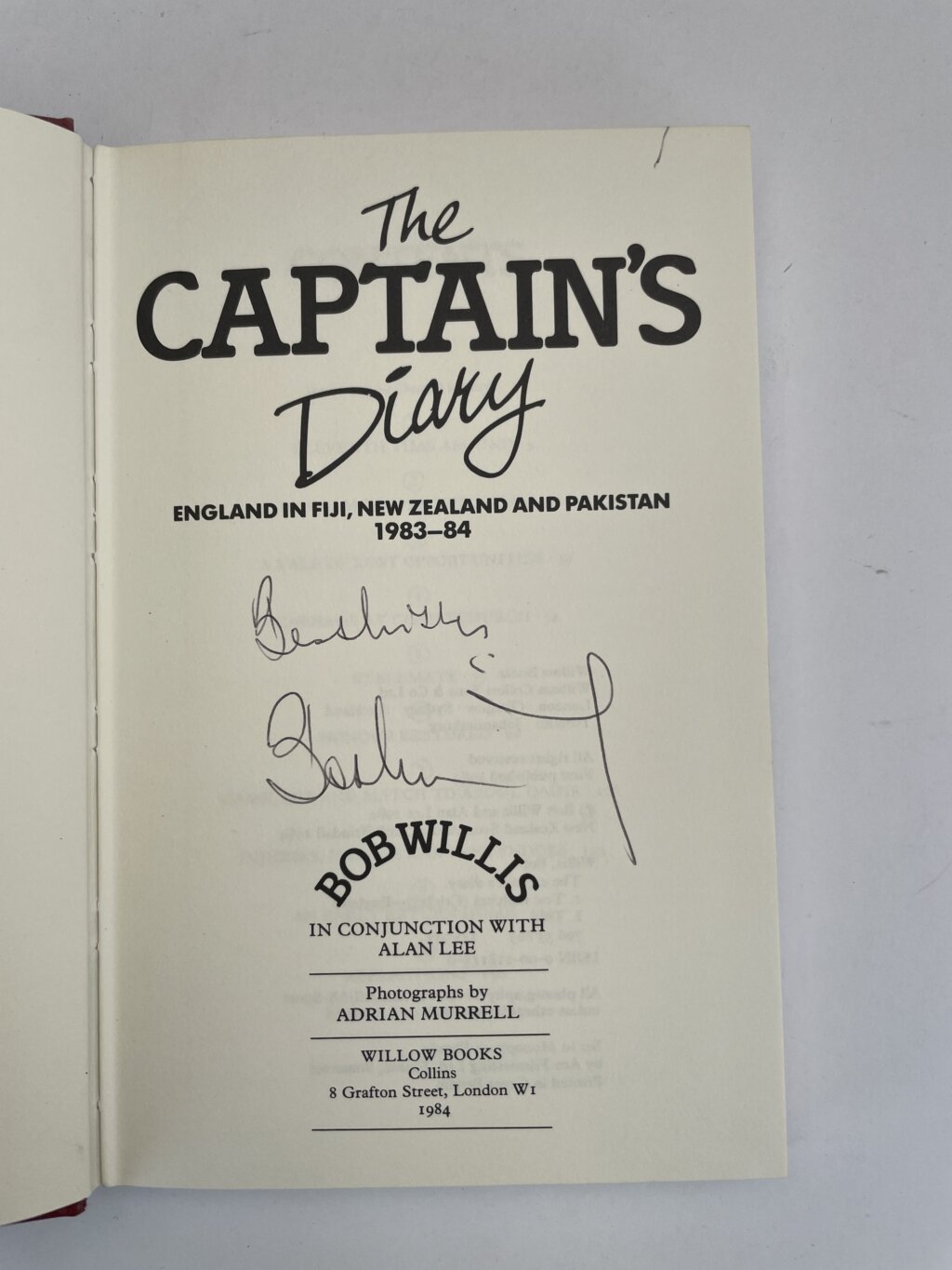 bob willis the captains diary fiji nz pak signed2