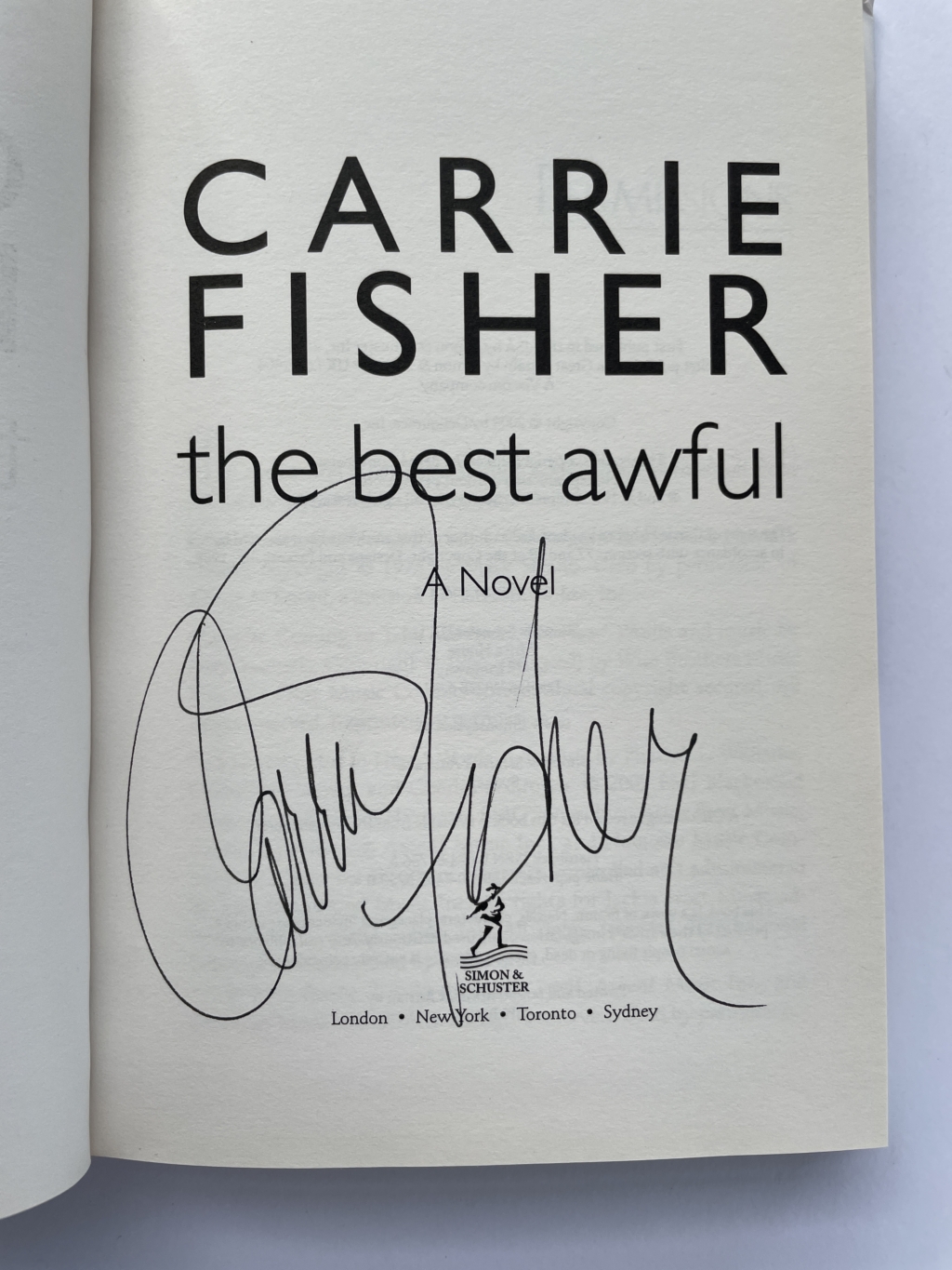carrie fisher the best awful signed first 2