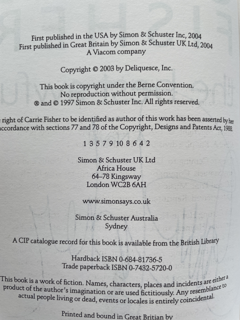 carrie fisher the best awful signed first 3