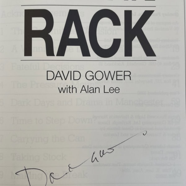 david gower on the rack signed first 2