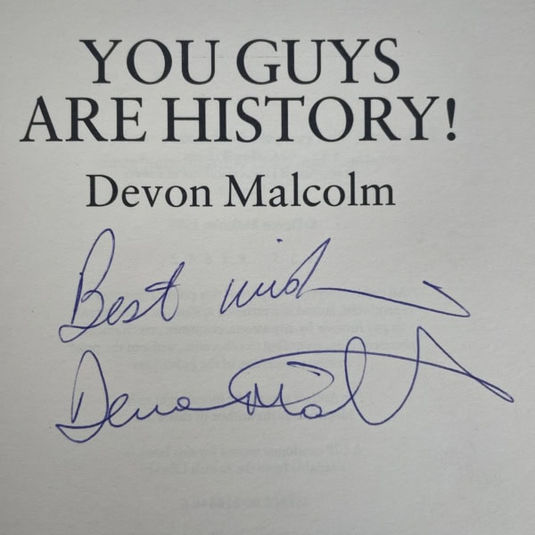 devon malcolm you guys are history signed first ed2
