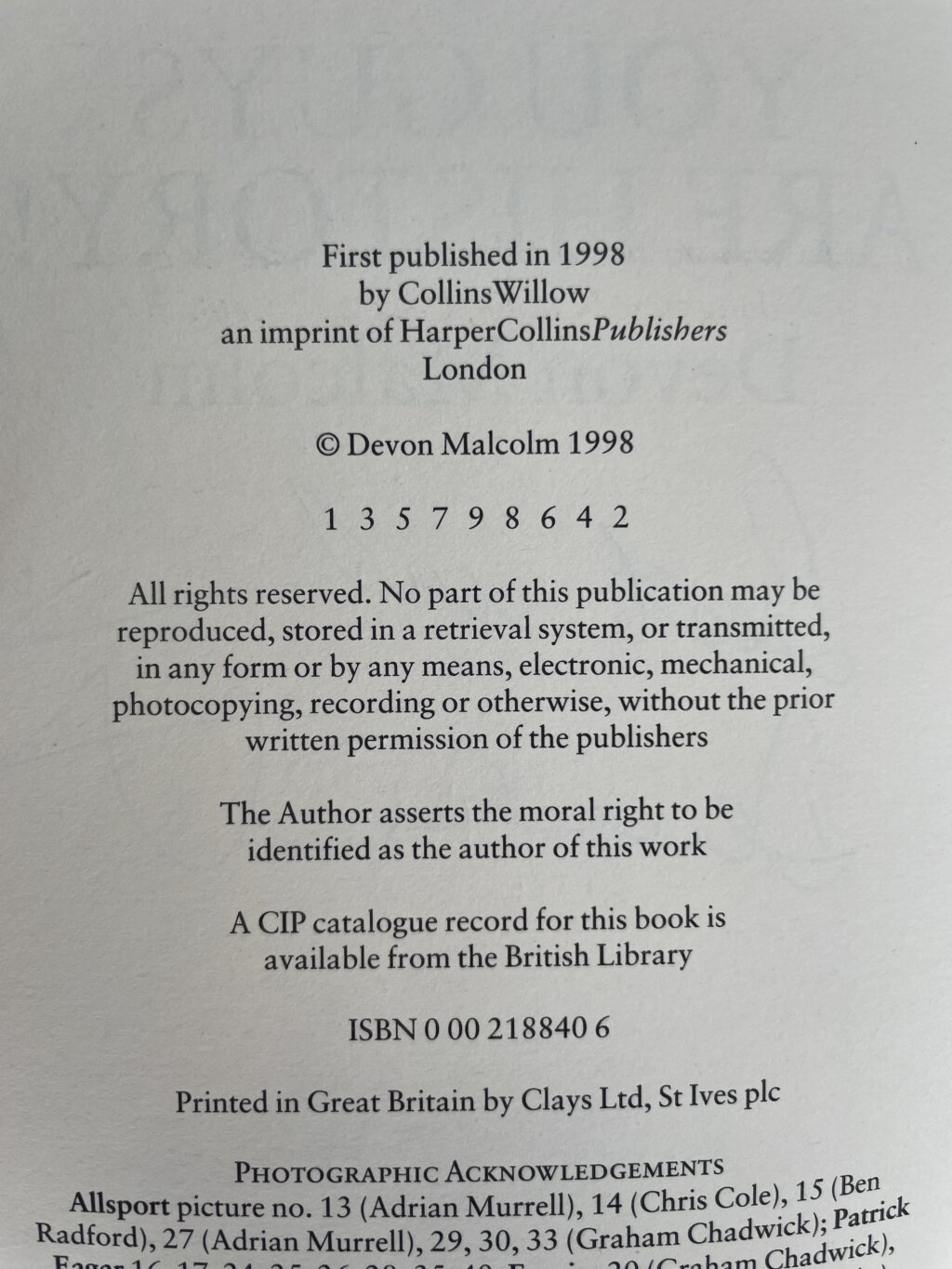 devon malcolm you guys are history signed first ed3