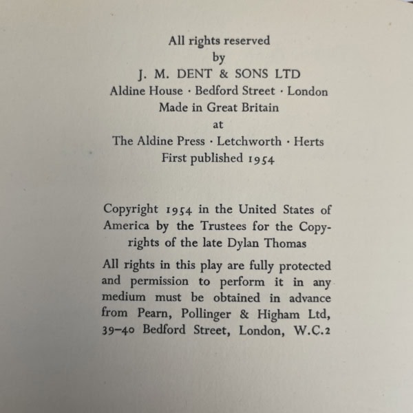dylan thomas under milk wood first edition2