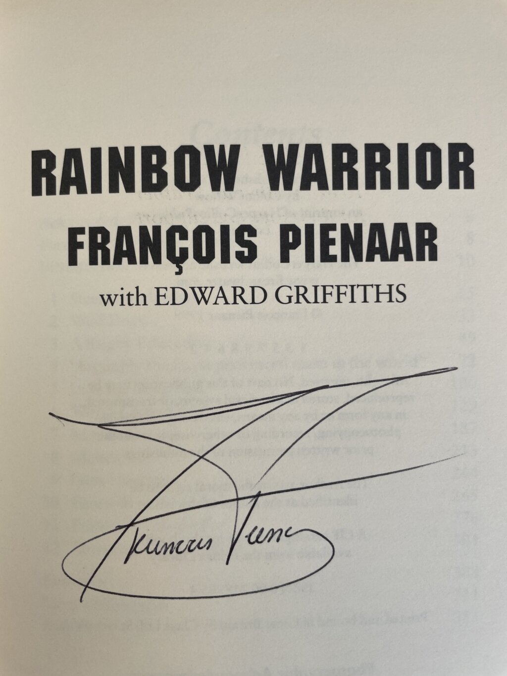 francois pienaar rainbow warrior signed first2