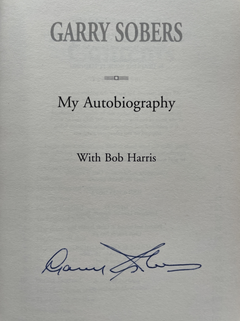 garry sobers my autobiography signed first2