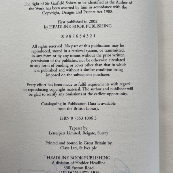 garry sobers my autobiography signed first3