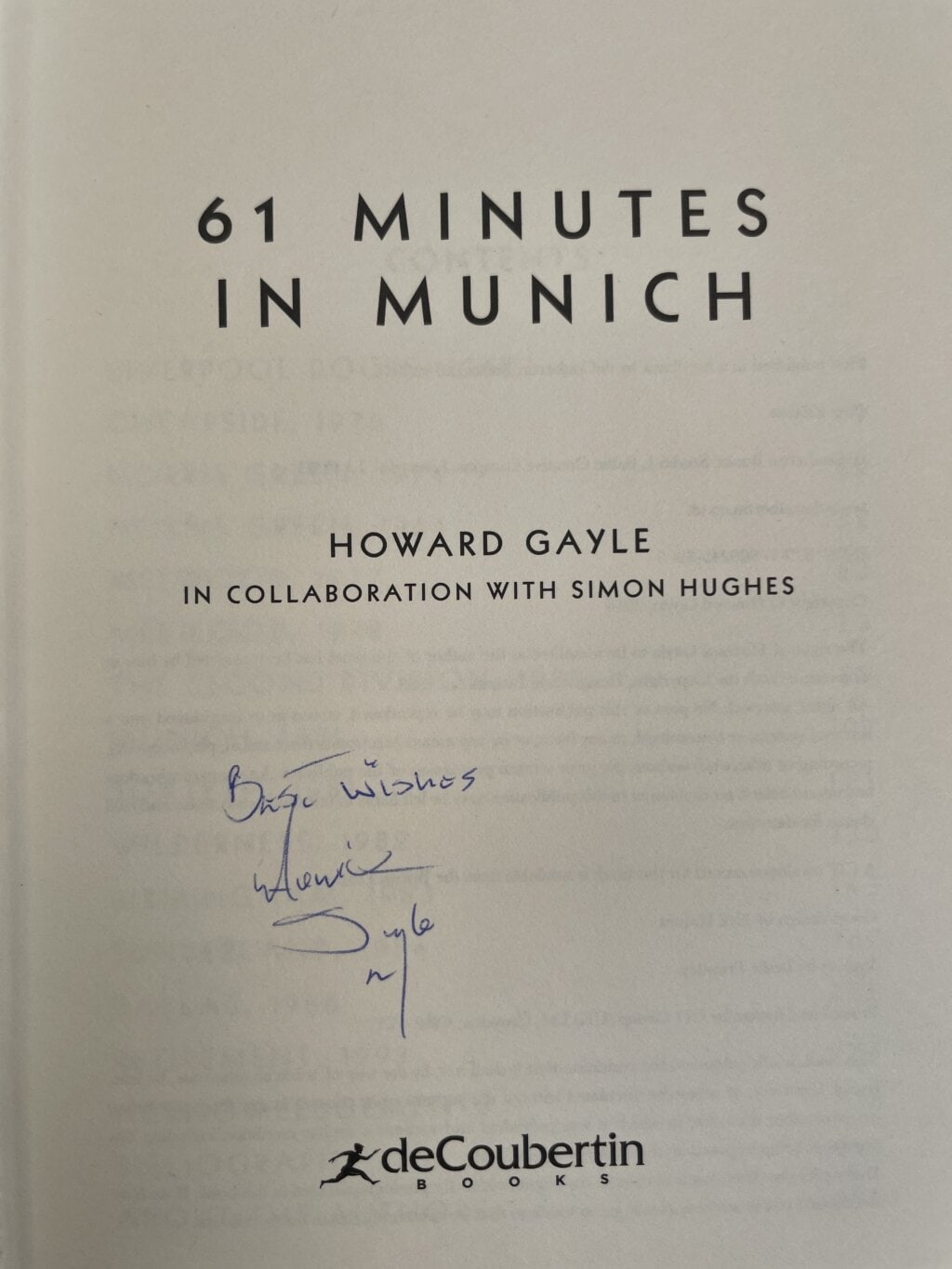 howard gayle 61 minutes in munich signed first 2