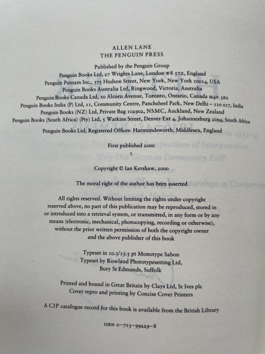 ian kershaw hitler signed first edi 3