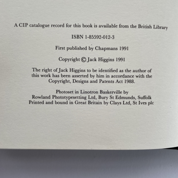 jack higgins the eagle has flown signed first 3