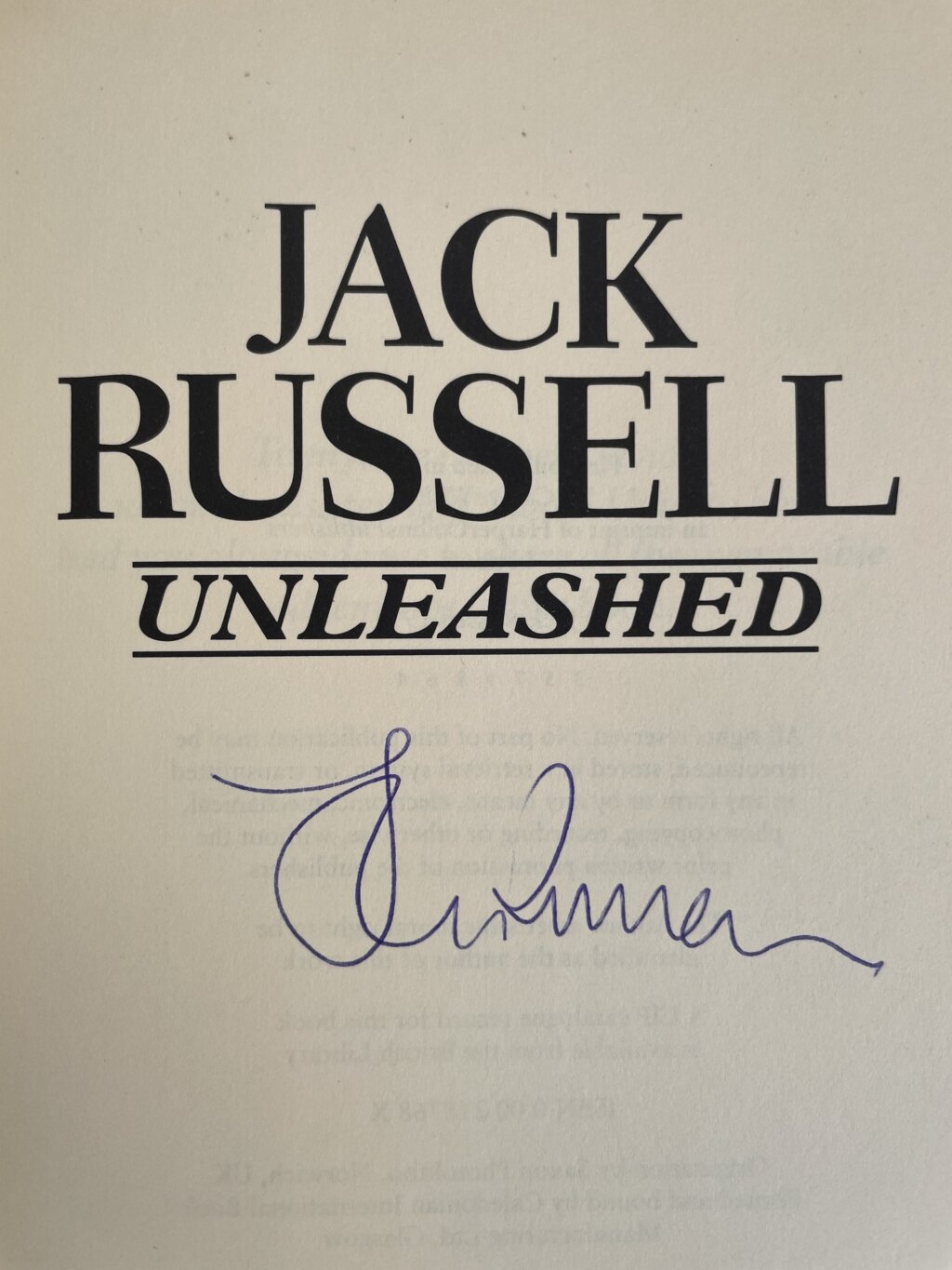 jack russell unleashed signed first ed2