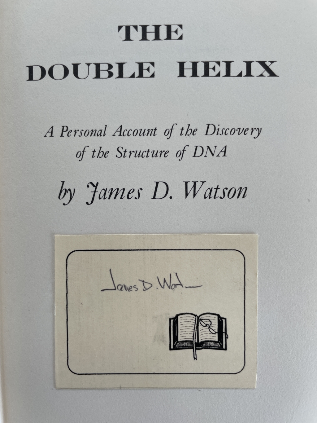 james d watson the double helix signed first 2