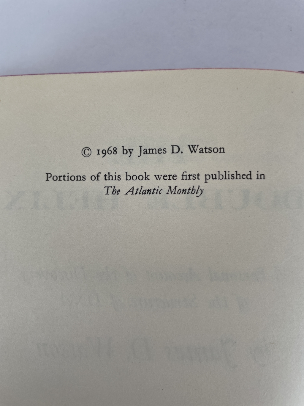 james d watson the double helix signed first 3