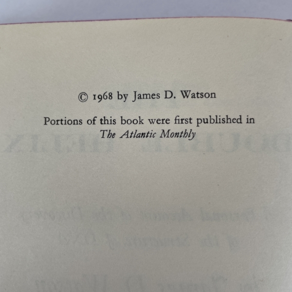 james d watson the double helix signed first 3