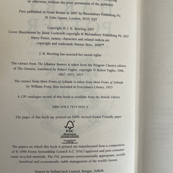 jk rowling hpatdh first with bag 75 2