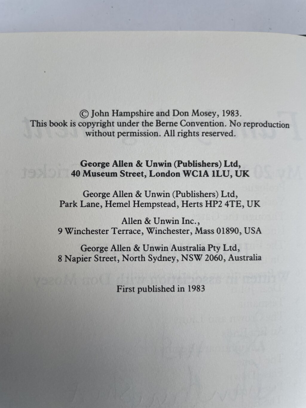 john hampshire family argument signed first ed3