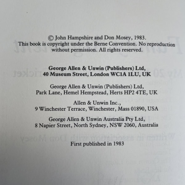 john hampshire family argument signed first ed3