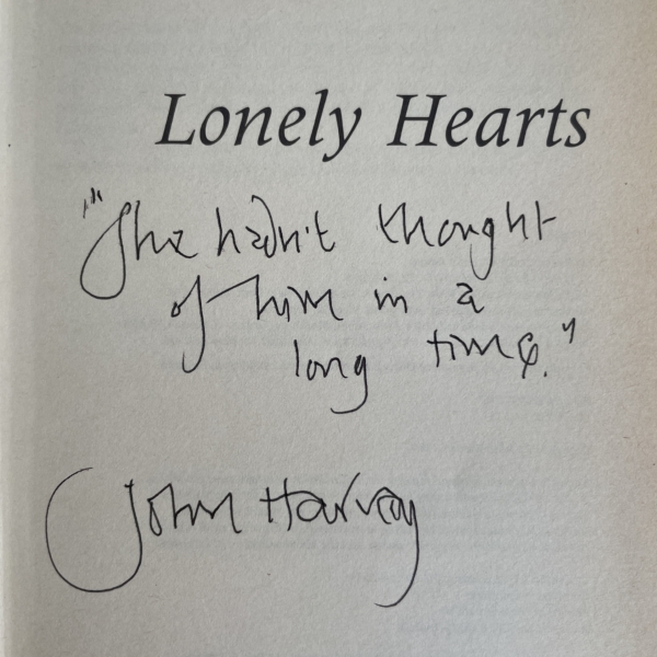 john harvey lonely hearts signed first ed2