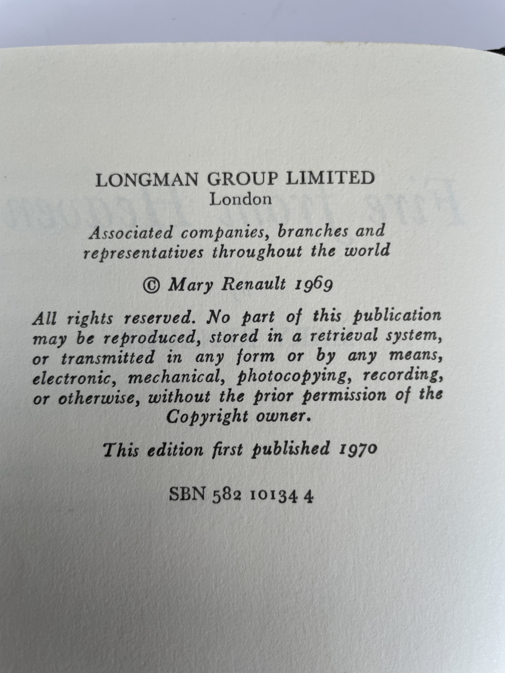 mary renault fire from heaven first ed2