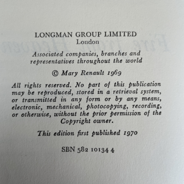 mary renault fire from heaven first ed2