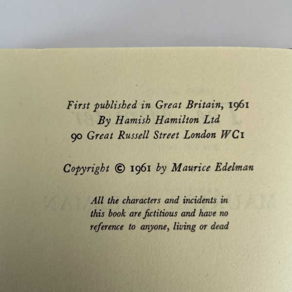 maurice edelman the minister first edition2