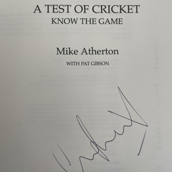 mike atherton a test of cricket signed first2