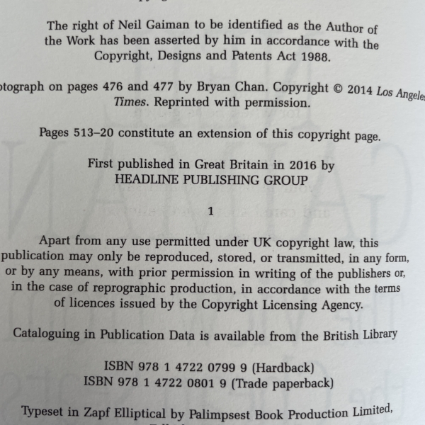 neil gaiman the view from the cheap seats signed first edi3