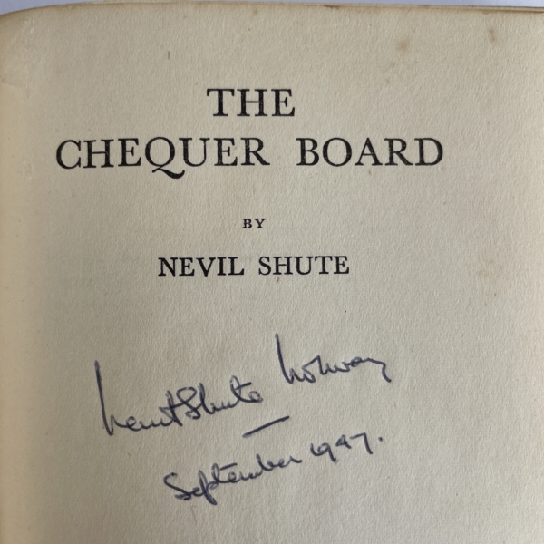 nevil shute the chequer board signed first2