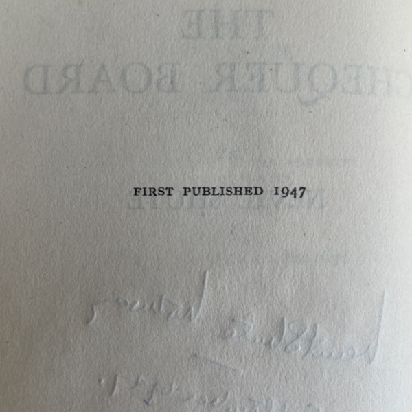 nevil shute the chequer board signed first3