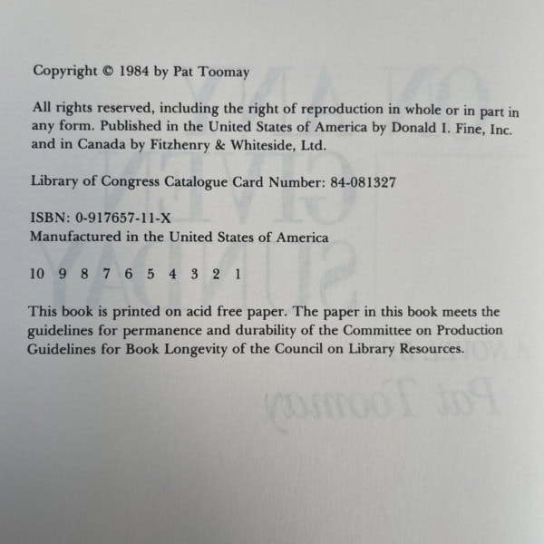 pat toomay on any given sunday first ed2