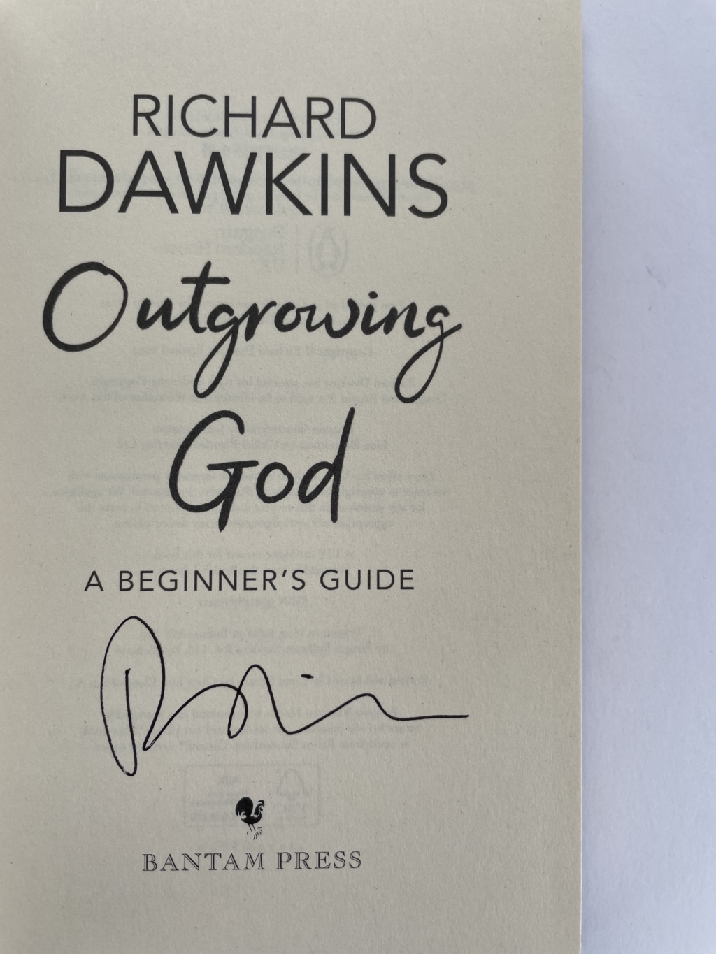 richard dawkins outgrowing god signed first 2