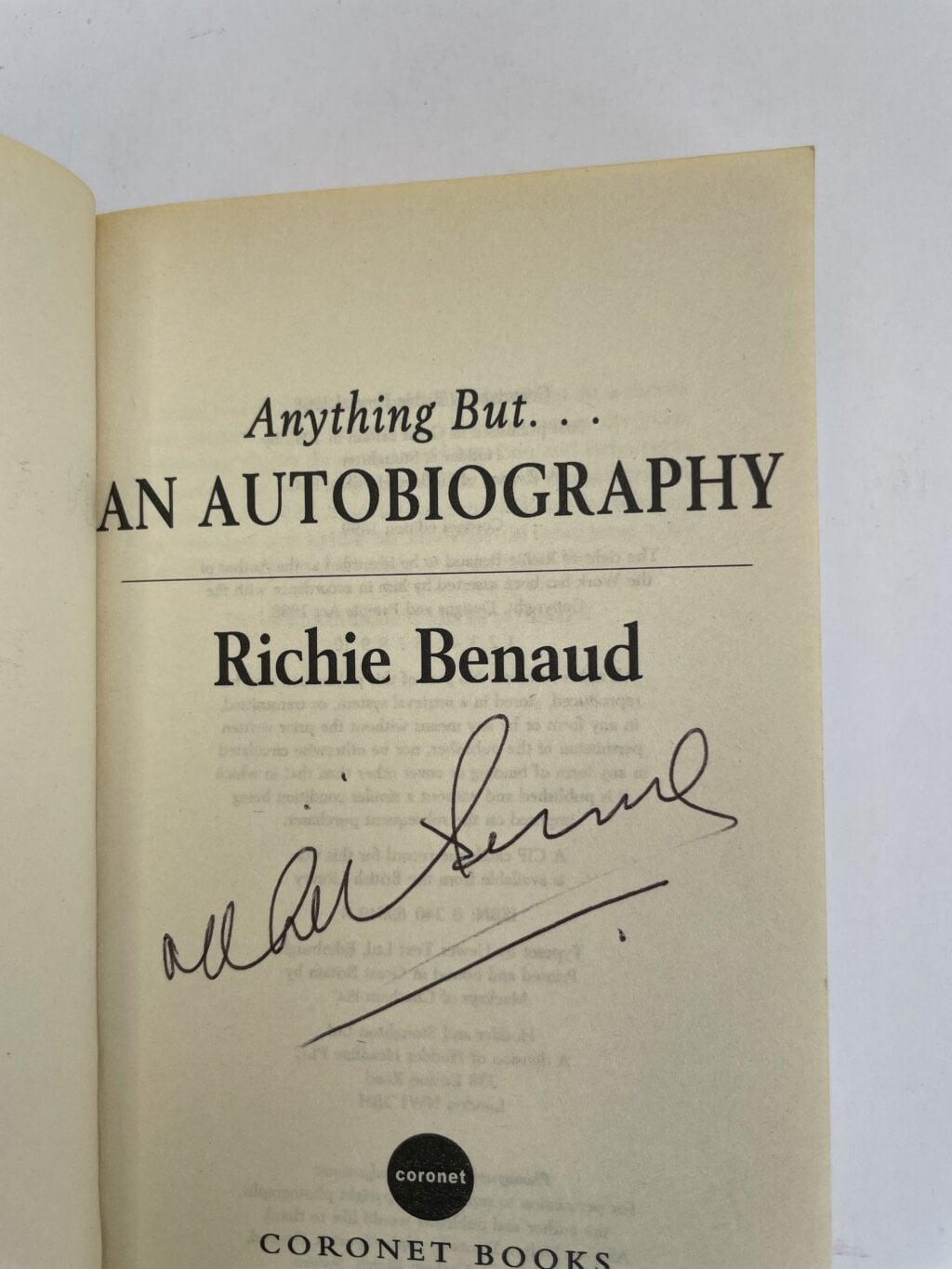 richie benaud an autobiography signed first2