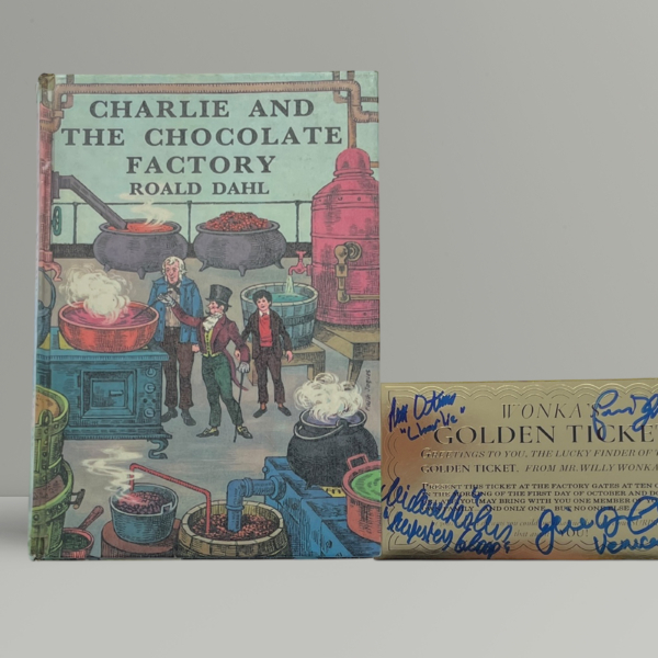 roald dahl charlie and the chocolate factory with signed ticket first1