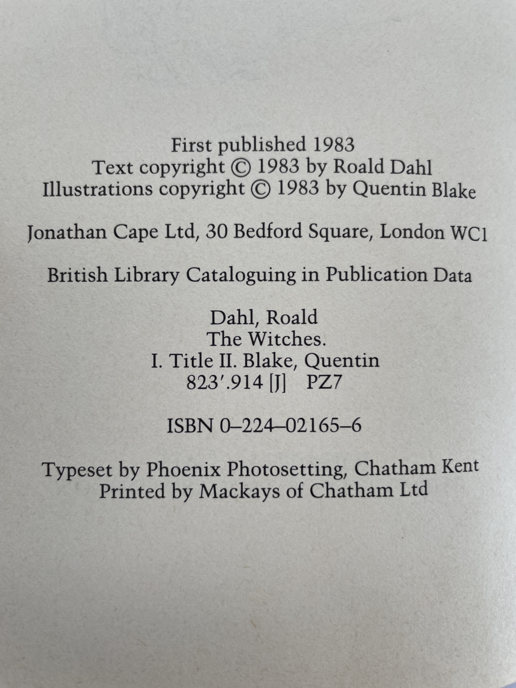 roald dahl the witches signed with alt ending 3