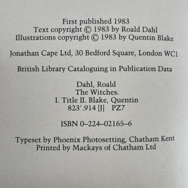 roald dahl the witches signed with alt ending 3