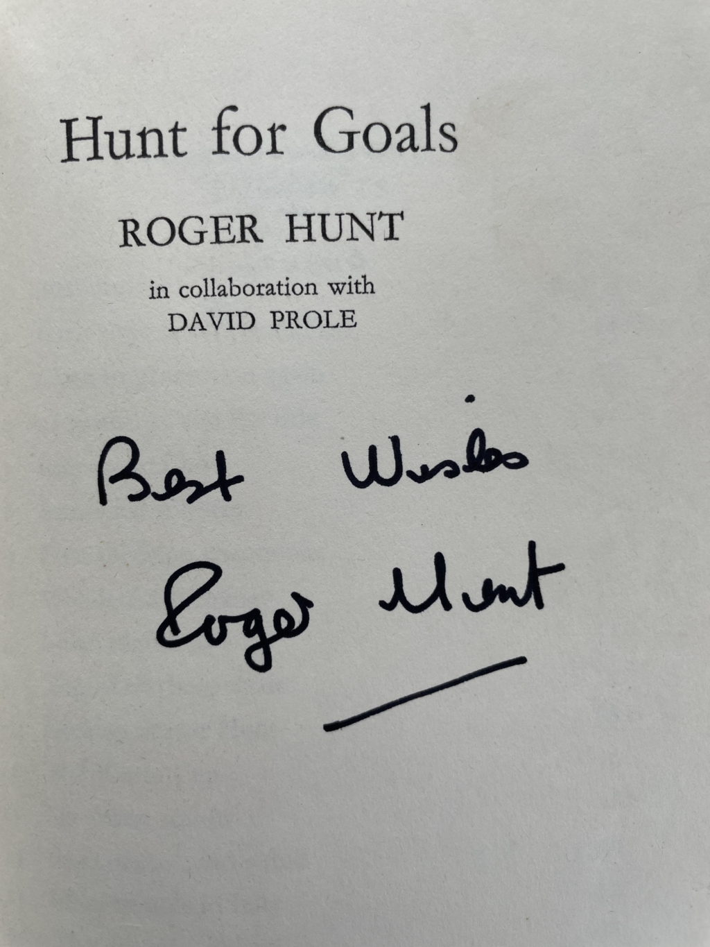 roger hunt hunt for goals signed first ed2