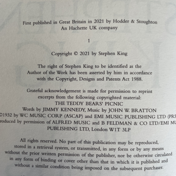 stephen king billy summers first collectors 3