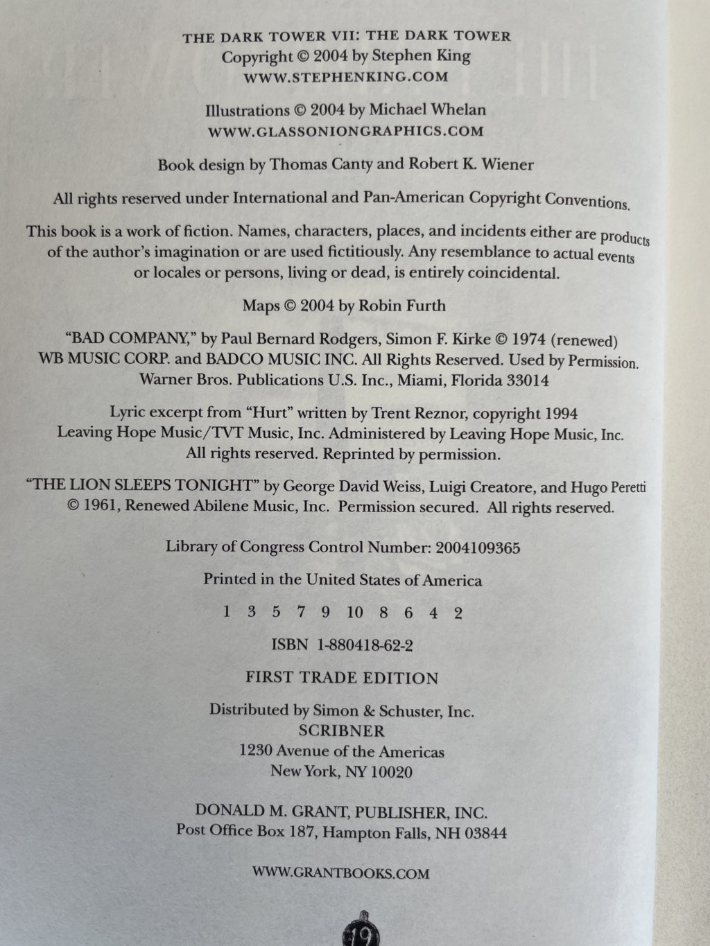 stephen king the dark tower vii first us 2