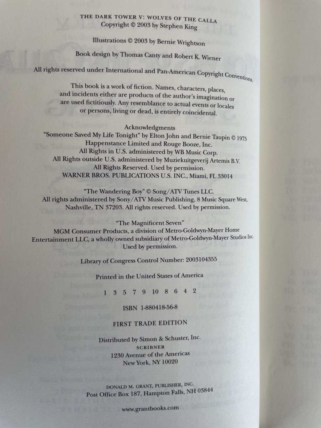 stephen king the wolves of calla first us ed2