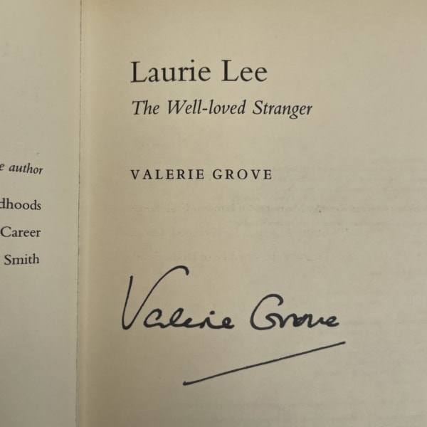 valerie grove laurie lee signed first2