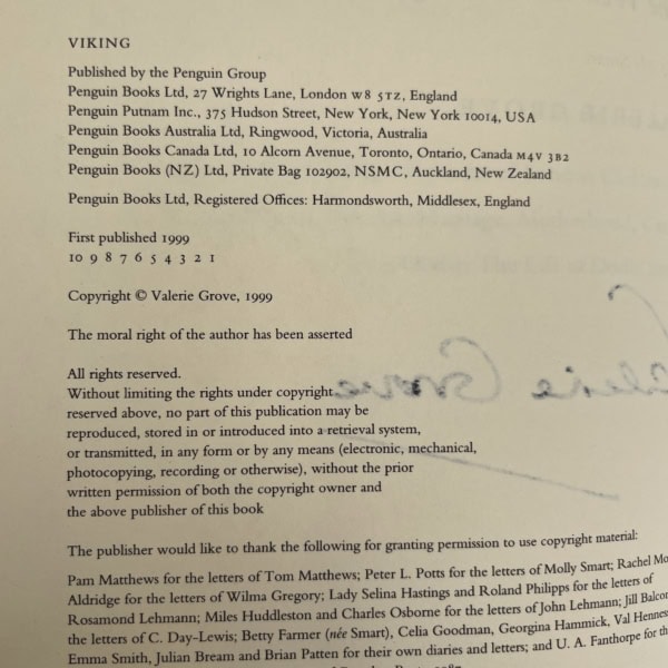 valerie grove laurie lee signed first3