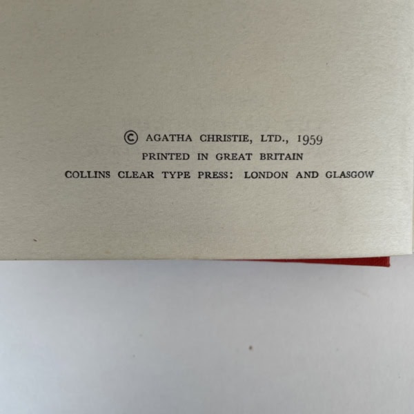 agatha christie cat among the pigeons first edition 2