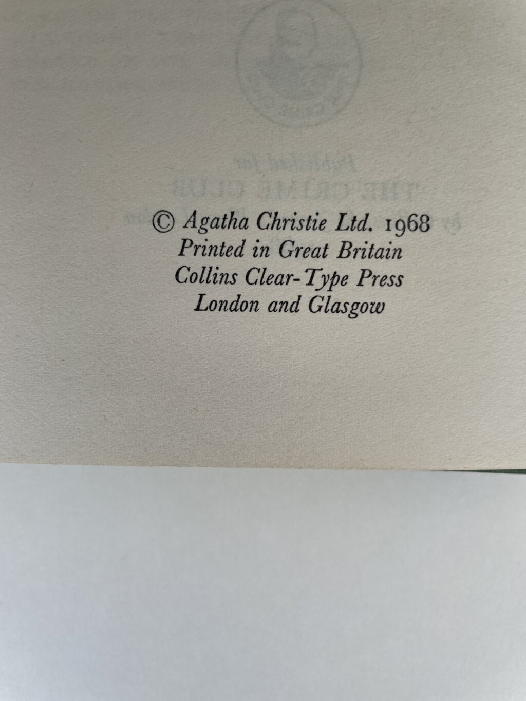 agtha christie by the pricking first edition2