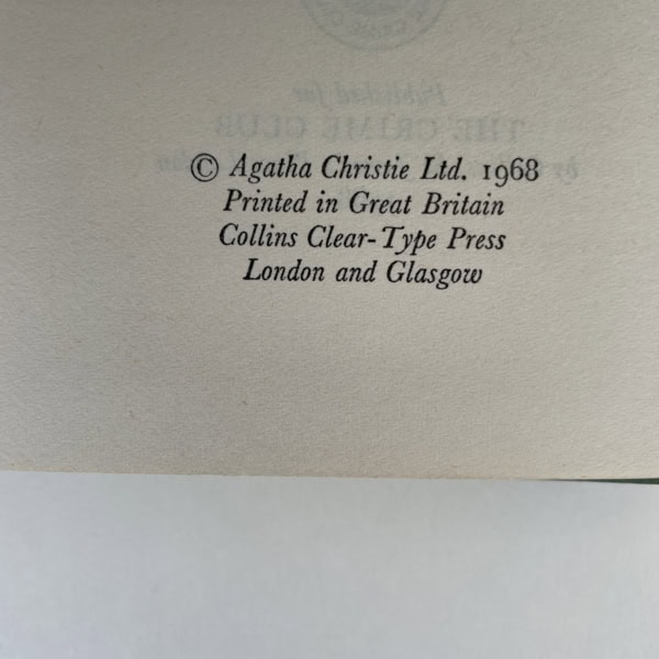 agtha christie by the pricking first edition2