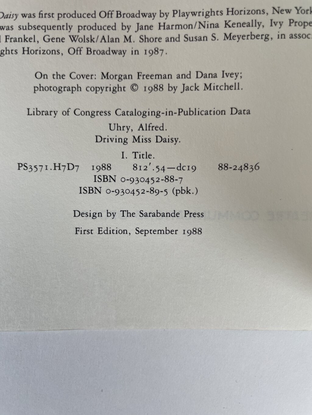 alfred uhry driving miss daisy signed 4