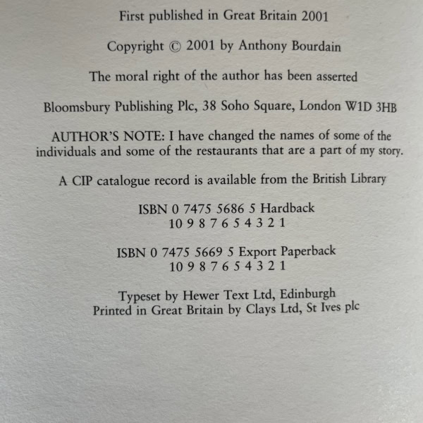 anthony bourdain a cooks tour first ed2