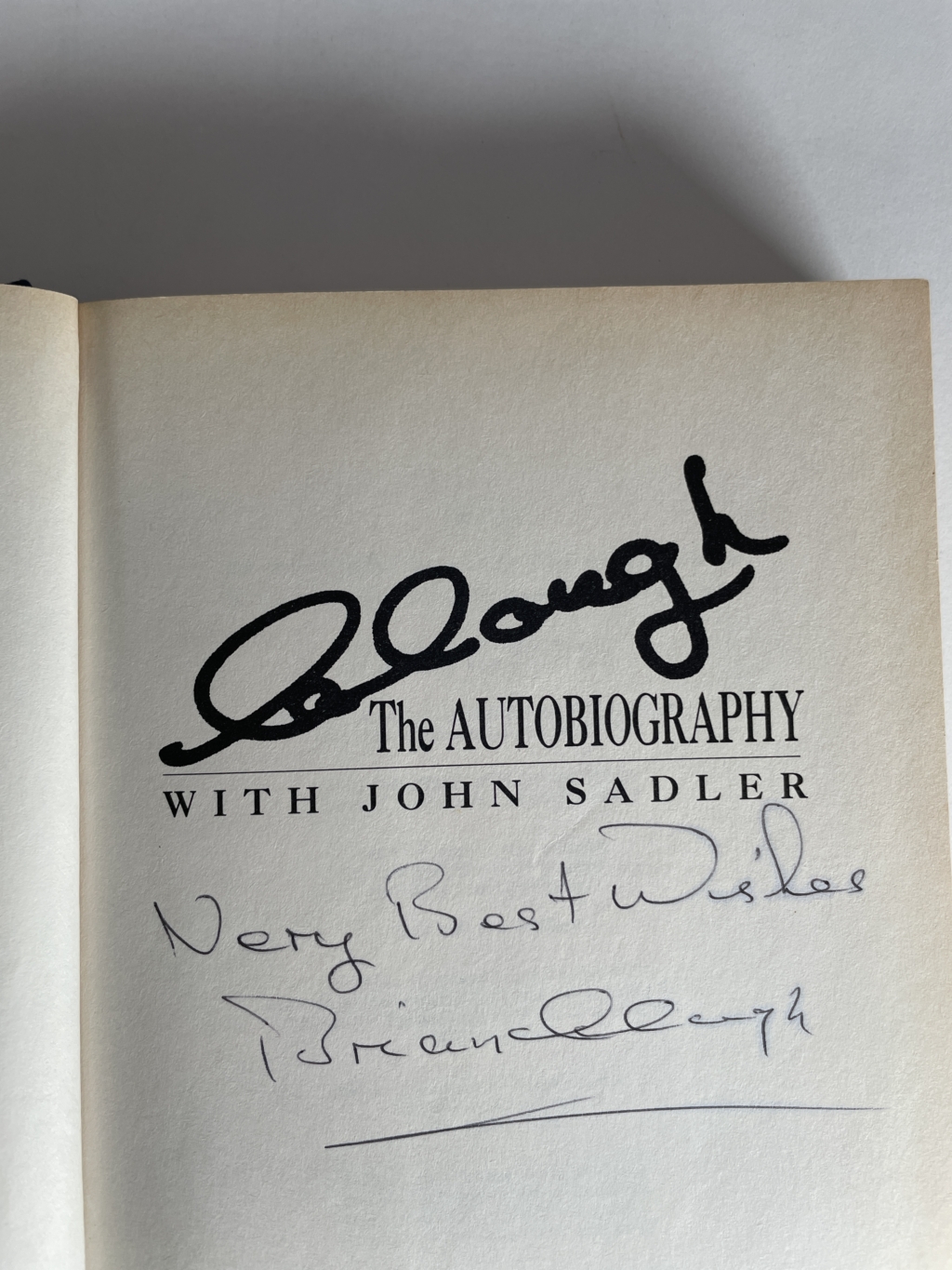 brian clough autobiography multi signed 4
