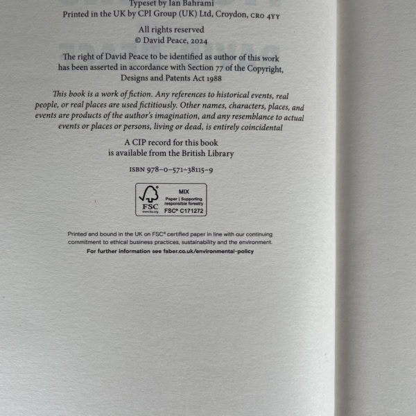 david peace munichs first edition2